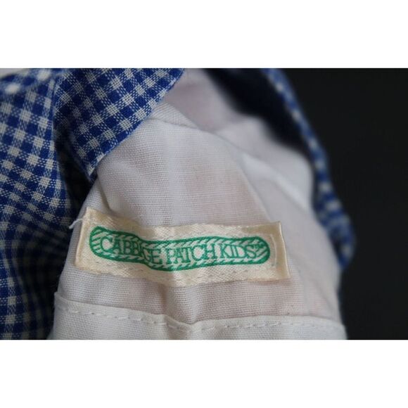 Vtg 1978/1982 Cabbage Patch Doll No Hair Green Eyes One Dimple 14" Gingham Outft - Picture 7 of 13